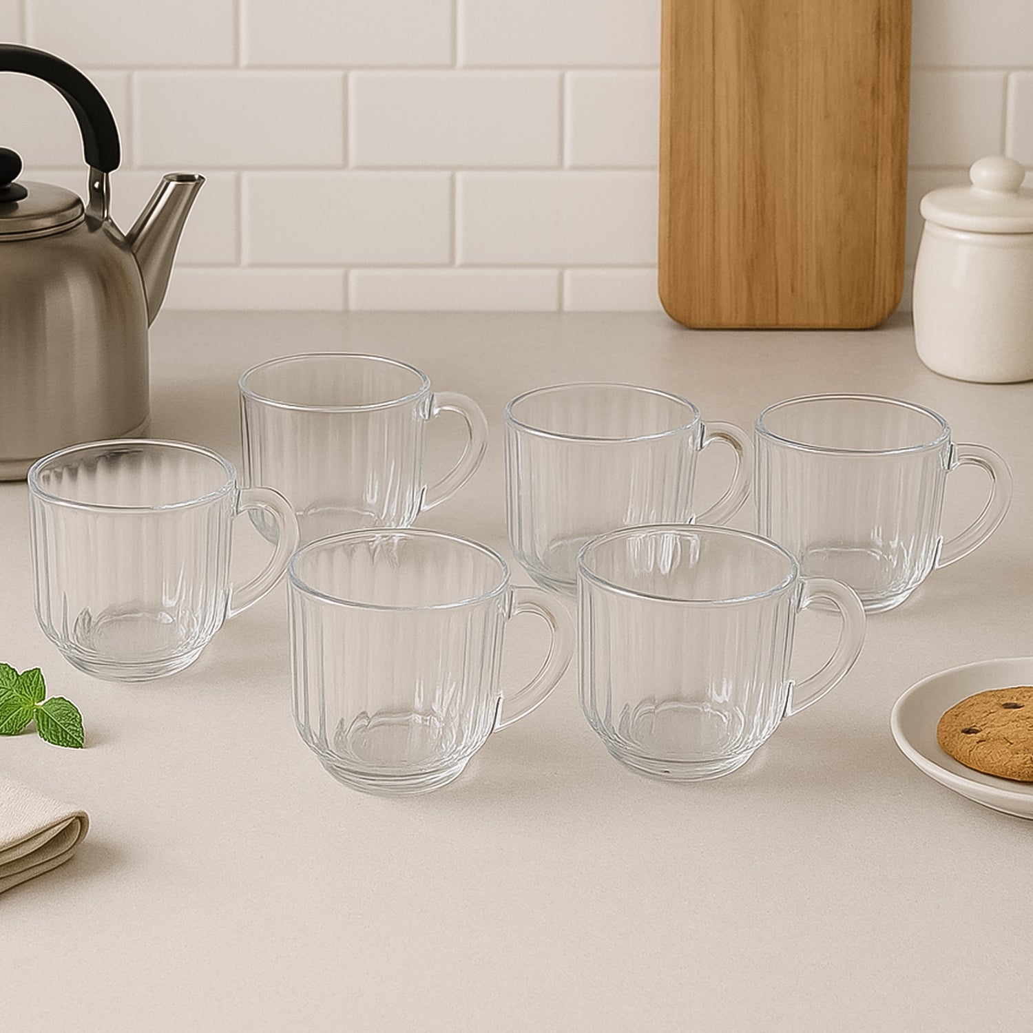 Unbreakable Transparent Plastic Tea Cups (Set of 6 Pc) Unbreakable Transparent Plastic Tea Cups (Set of 6 Pc)